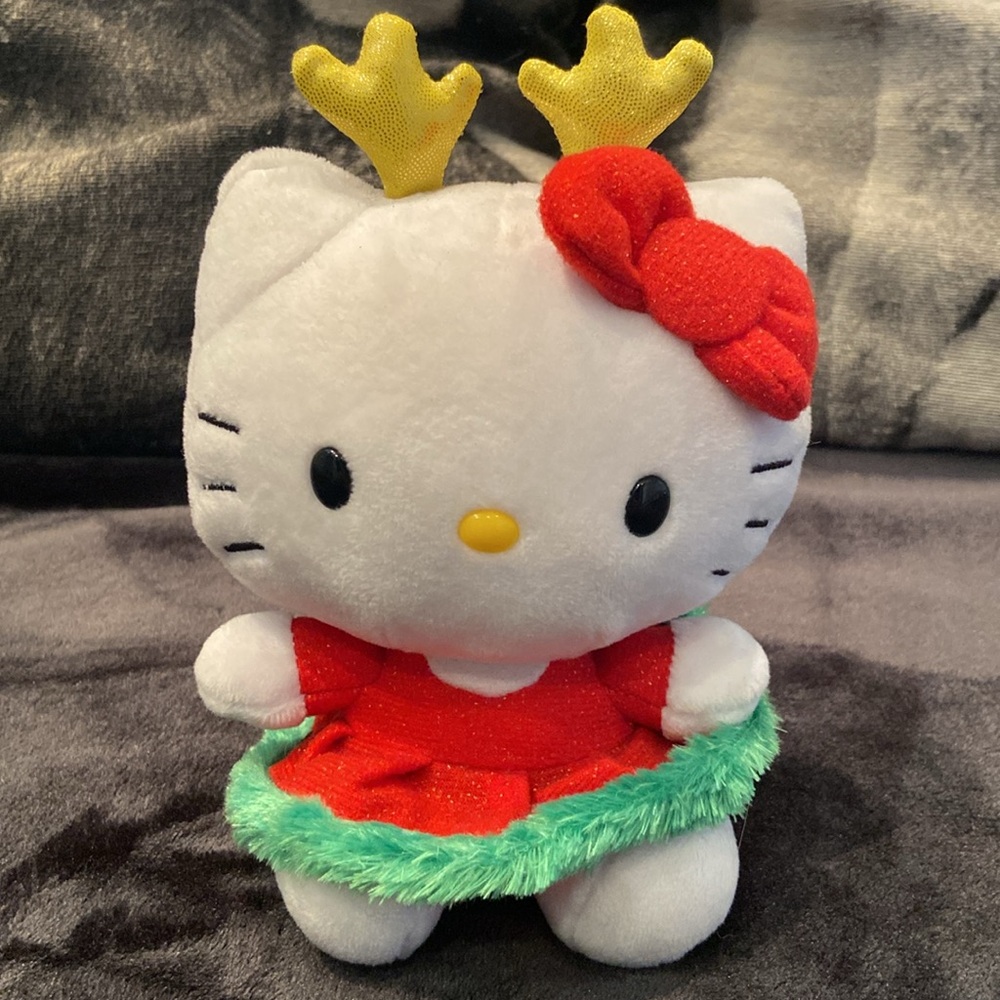 🍭2014 🐱 Ty Sanrio Hello Kitty Christmas Plush Stuffed Animal Toy